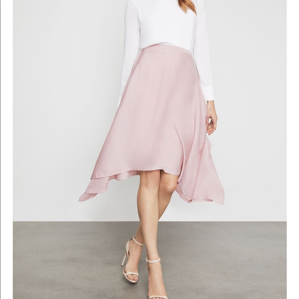 BCBG ASYMMETRICAL DRAPE SKIRT